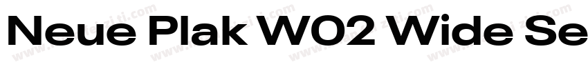 Neue Plak W02 Wide SemiBold字体转换